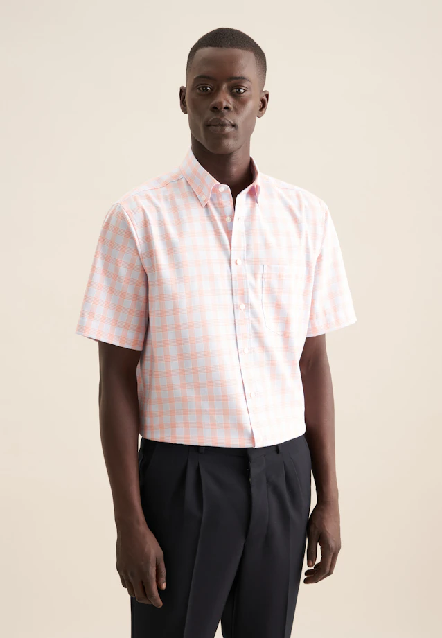 Comfort Chemise d'affaires carreaux in Orange |  Seidensticker Onlineshop