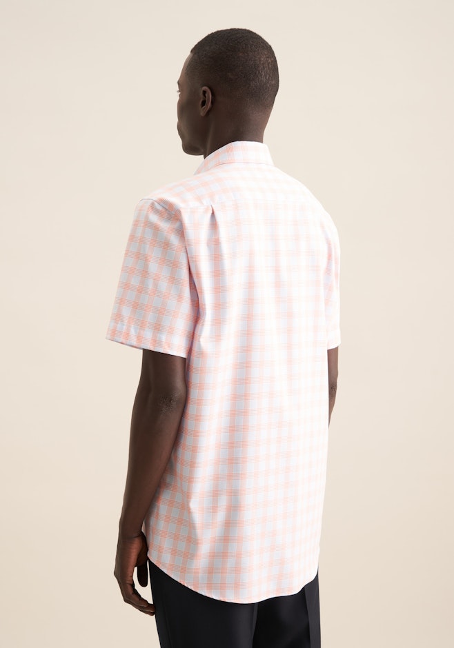 Comfort Chemise d'affaires carreaux dans Orange | Boutique en ligne Seidensticker