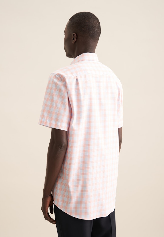 Comfort Chemise d'affaires carreaux dans Orange | Boutique en ligne Seidensticker