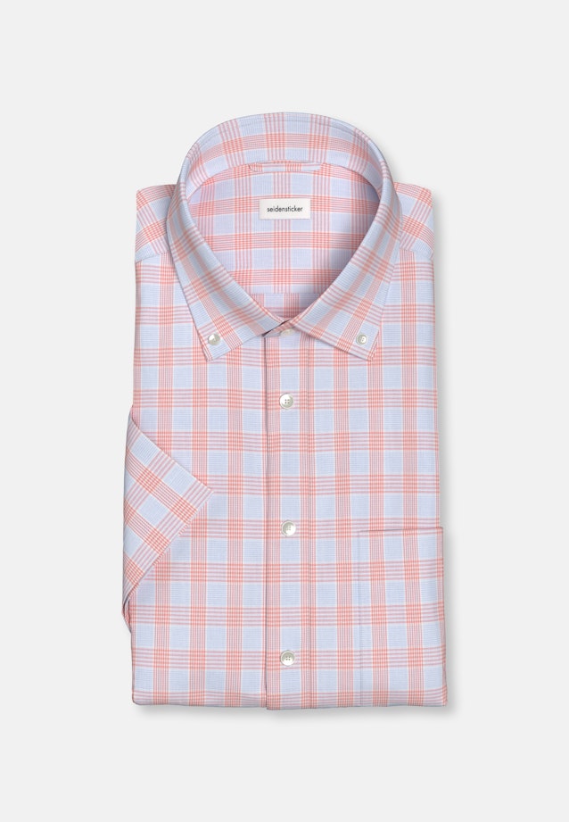 Comfort Business Hemd Karo in Orange |  Seidensticker Onlineshop