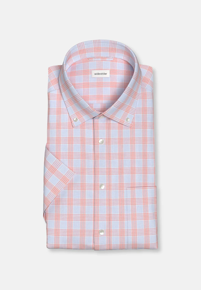 Comfort Chemise d'affaires carreaux dans Orange | Boutique en ligne Seidensticker