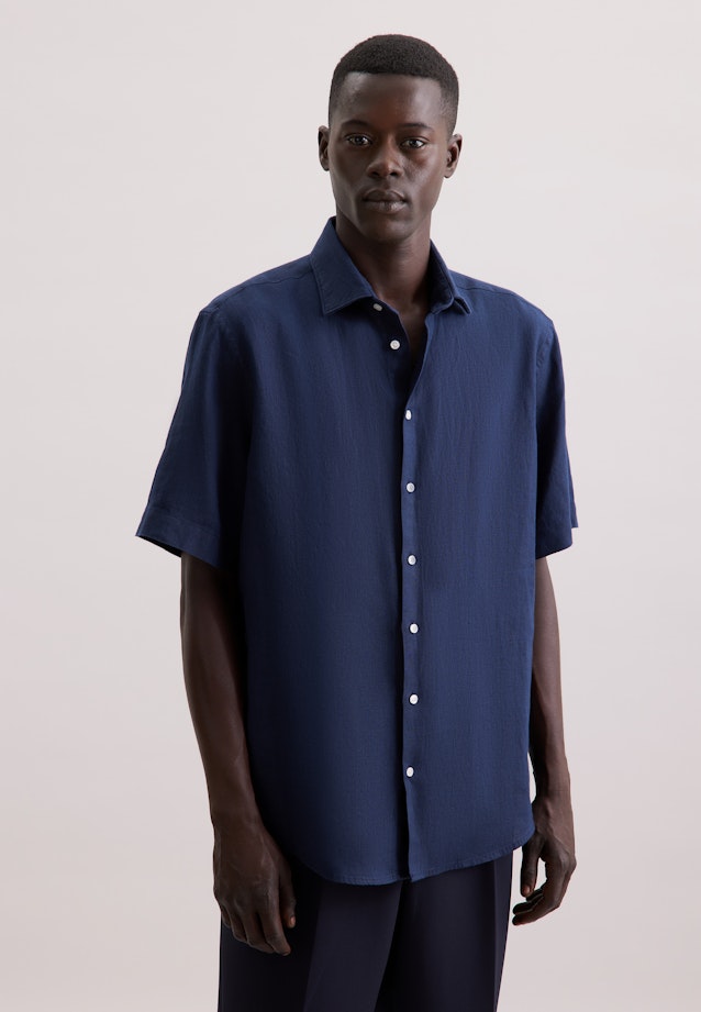 Regular Business shirt Uni in Dark Blue |  Seidensticker Onlineshop