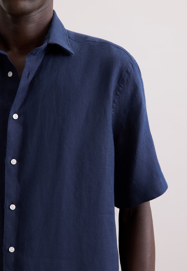 Regular Chemise d'affaires Uni in Bleu Foncé |  Seidensticker Onlineshop