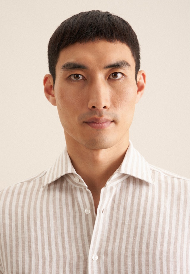 Regular Business shirt Stripe in Beige |  Seidensticker Onlineshop