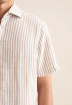Regular Business Hemd Streifen in Beige |  Seidensticker Onlineshop