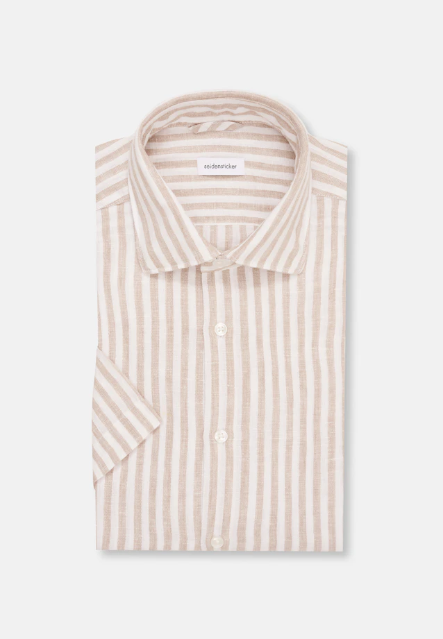 Regular Business Hemd Streifen in Beige |  Seidensticker Onlineshop