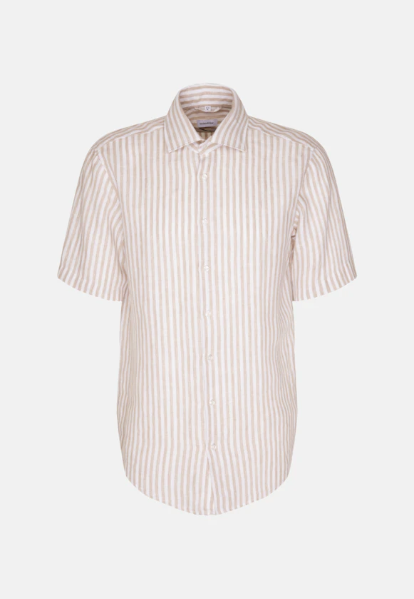 Regular Business Hemd Streifen in Beige |  Seidensticker Onlineshop