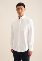 Slim Casual Hemd Uni in Weiß |  Seidensticker Onlineshop