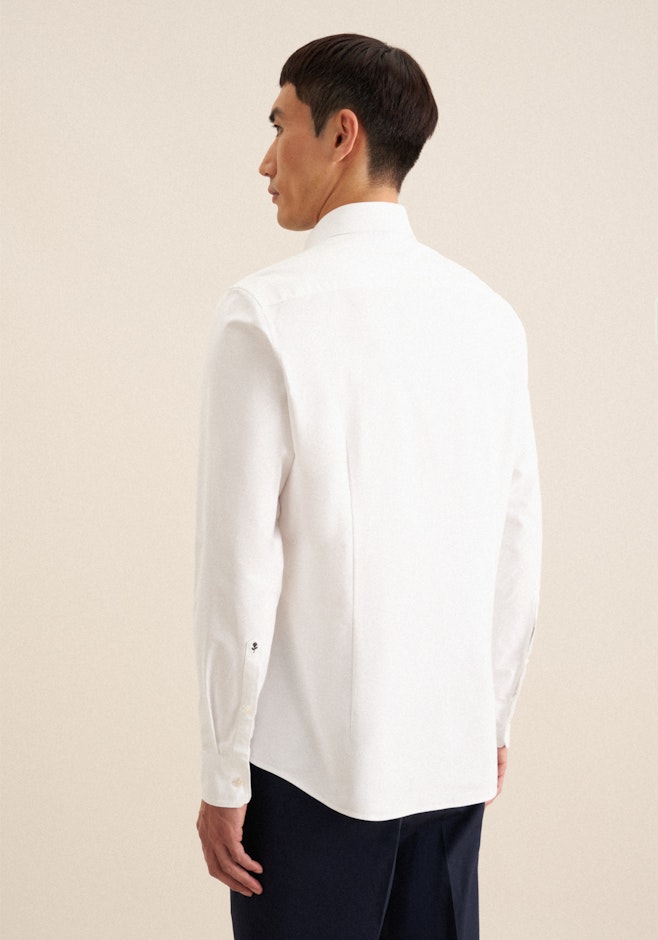 Slim Chemise décontractée Uni dans Blanc | Boutique en ligne Seidensticker