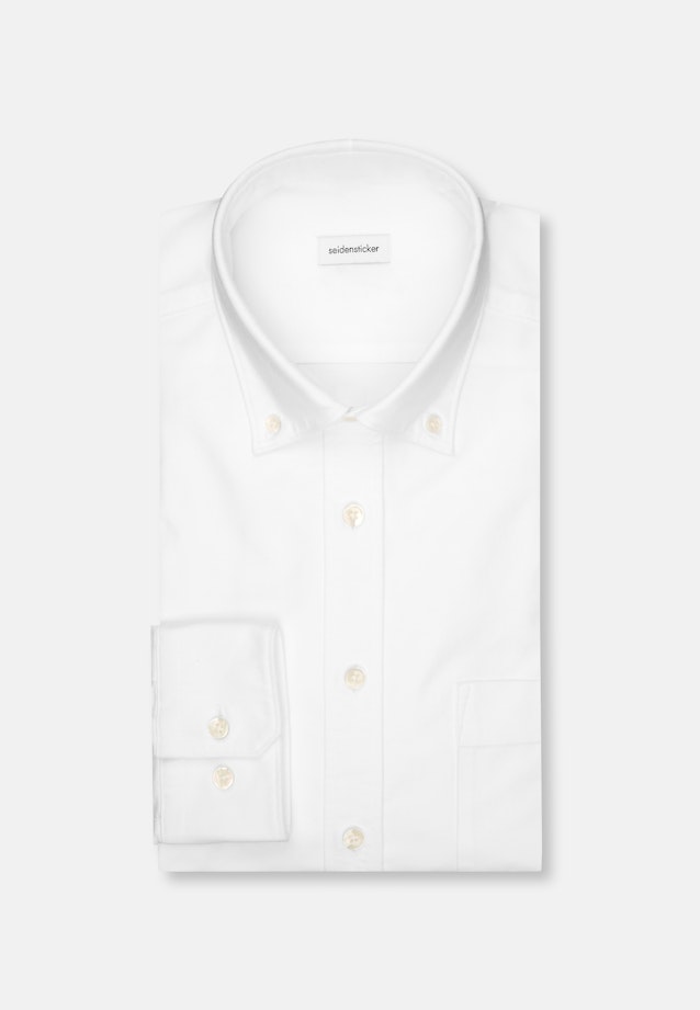 Slim Casual Hemd Uni in Weiß |  Seidensticker Onlineshop