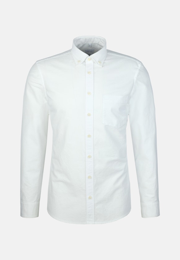 Slim Casual Hemd Uni in Weiß |  Seidensticker Onlineshop