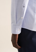 Slim Casual Hemd Uni in Mittelblau |  Seidensticker Onlineshop