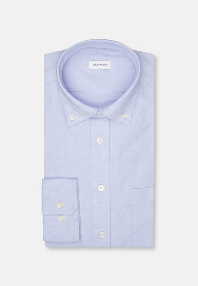Slim Casual Hemd Uni in Mittelblau |  Seidensticker Onlineshop