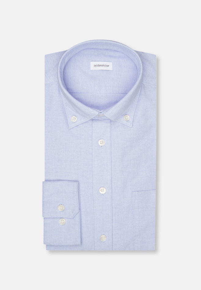 Slim Casual Hemd Uni in Mittelblau | Seidensticker Onlineshop