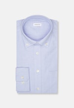 Slim Chemise décontractée Uni in Bleu Moyen |  Seidensticker Onlineshop