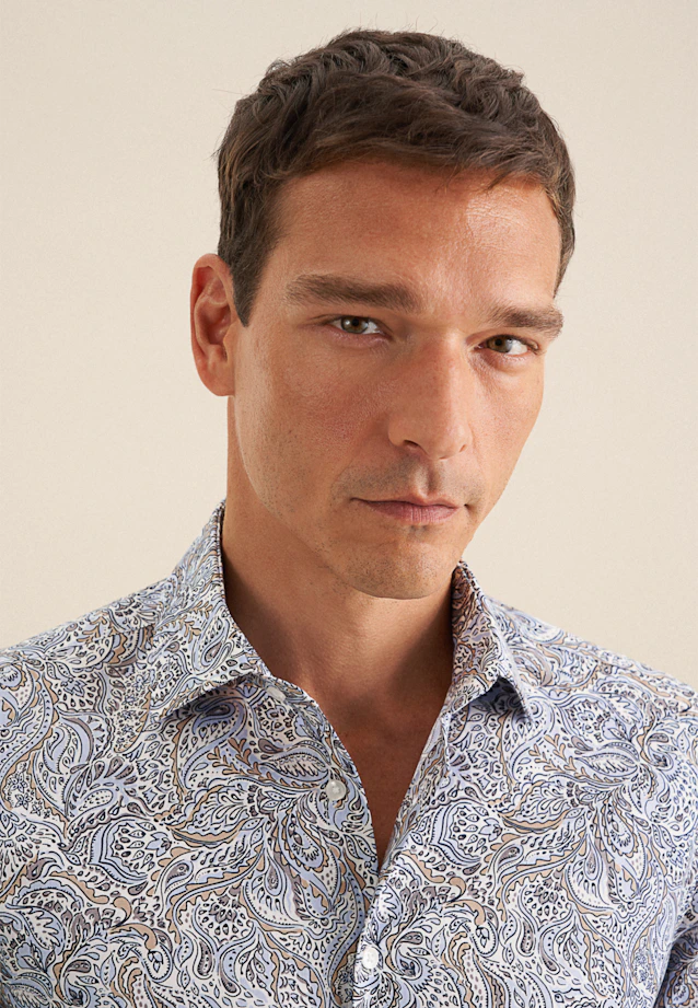Shaped Business shirt Floral in Light Blue |  Seidensticker Onlineshop
