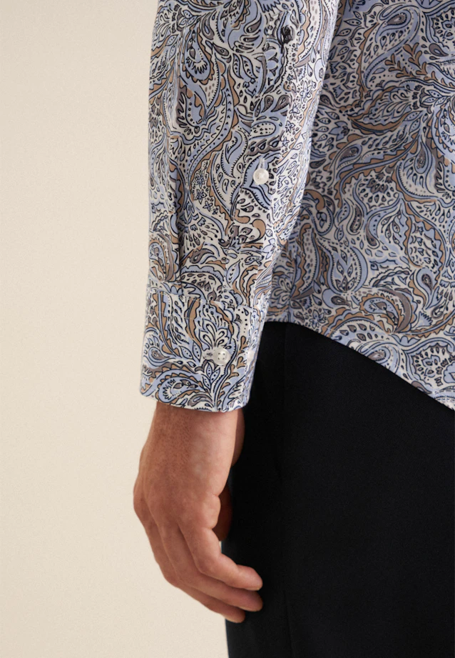 Shaped Business shirt Floral in Light Blue |  Seidensticker Onlineshop
