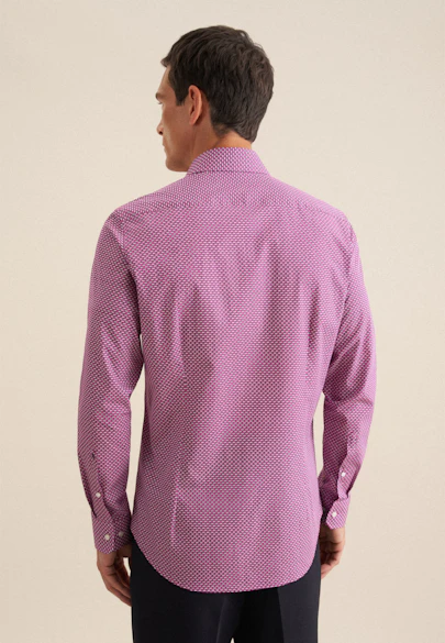 Shaped Business Hemd Druck in Rosa/Pink |  Seidensticker Onlineshop