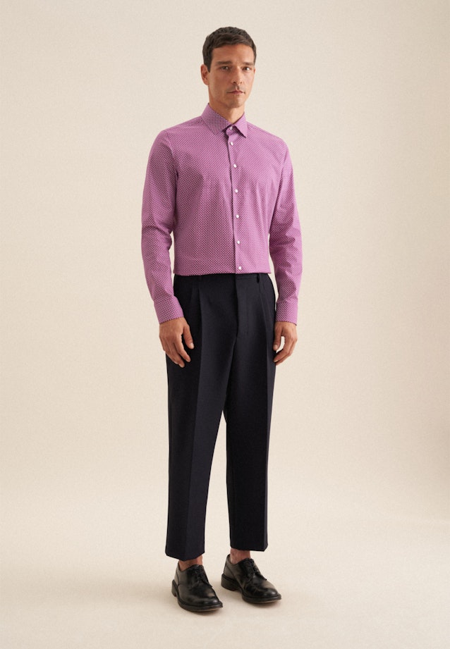 Shaped Business Hemd Druck in Rosa/Pink |  Seidensticker Onlineshop