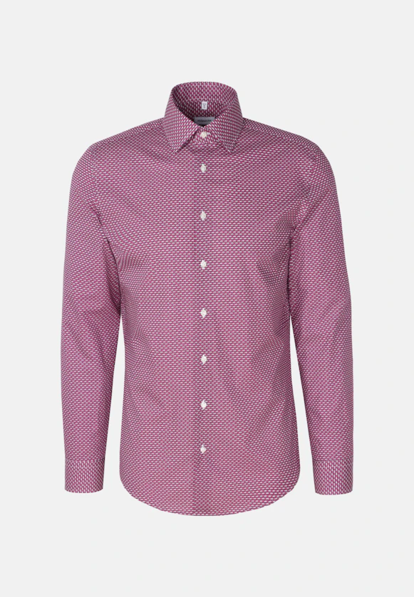 Shaped Business Hemd Druck in Rosa/Pink |  Seidensticker Onlineshop
