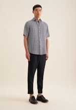 Regular Business shirt Floral in Dark Blue |  Seidensticker Onlineshop