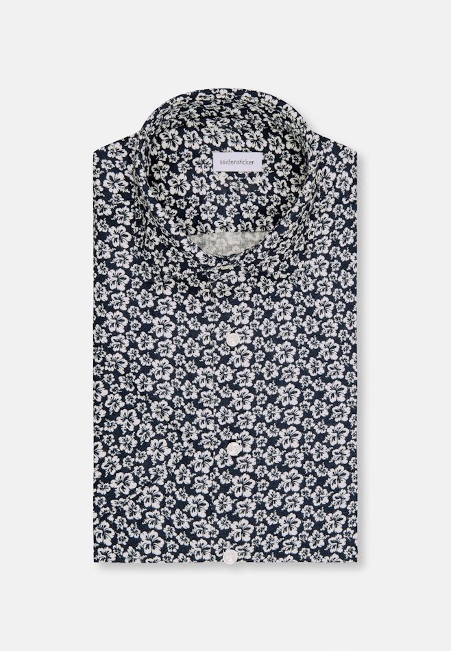 Regular Business Hemd Floral in Dunkelblau | Seidensticker Onlineshop