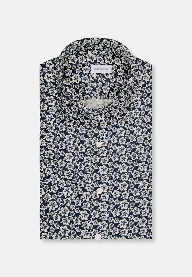 Regular Business Hemd Floral in Dunkelblau |  Seidensticker Onlineshop