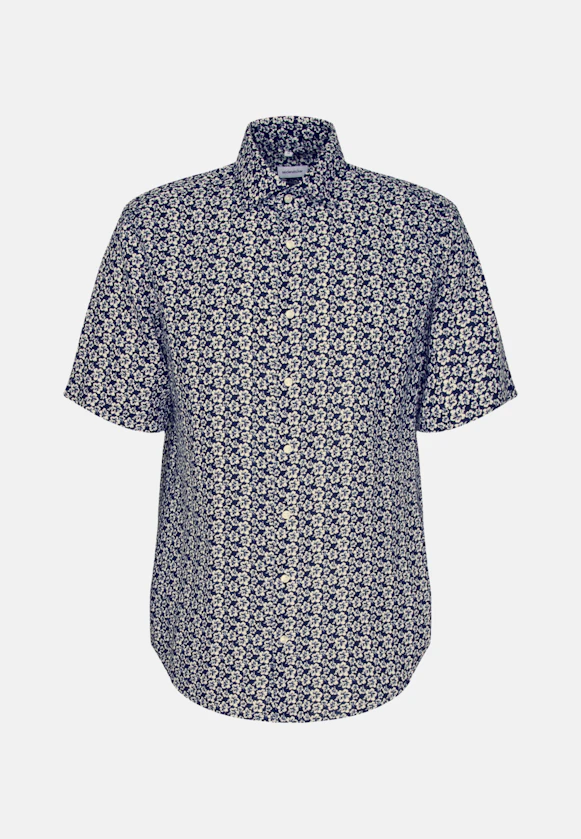 Regular Business Hemd Floral in Dunkelblau |  Seidensticker Onlineshop