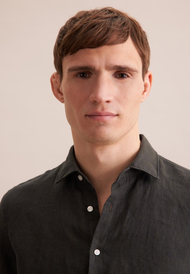 Slim Business Hemd Uni in Grün |  Seidensticker Onlineshop