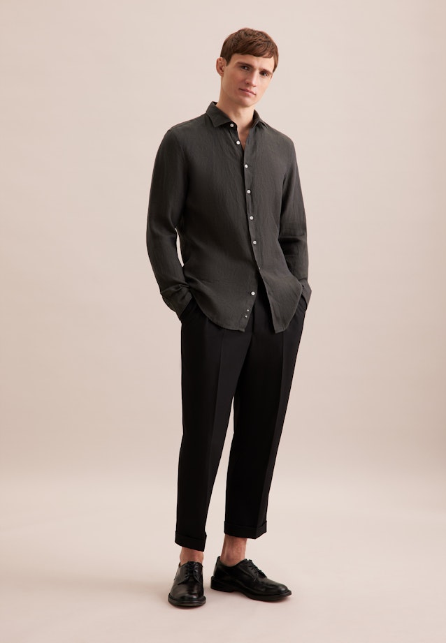 Slim Business Hemd Uni in Grün |  Seidensticker Onlineshop