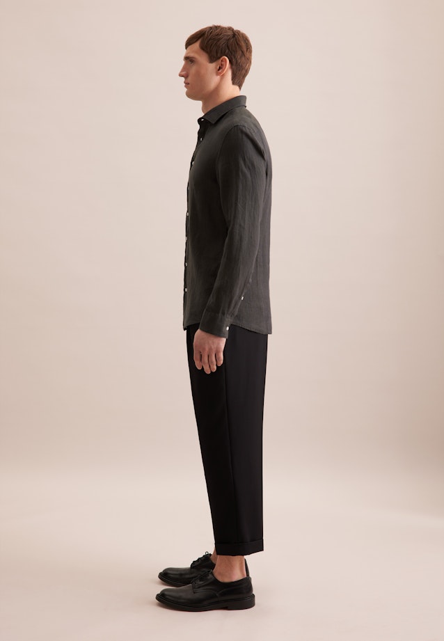 Slim Business Hemd Uni in Grün |  Seidensticker Onlineshop