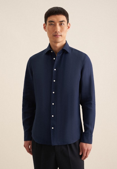 Slim Business shirt Uni in Dark Blue |  Seidensticker Onlineshop