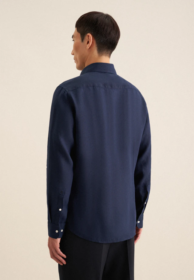 Slim Business Hemd Uni in Dunkelblau |  Seidensticker Onlineshop