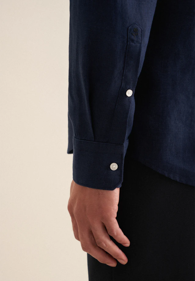 Slim Business Hemd Uni in Dunkelblau |  Seidensticker Onlineshop