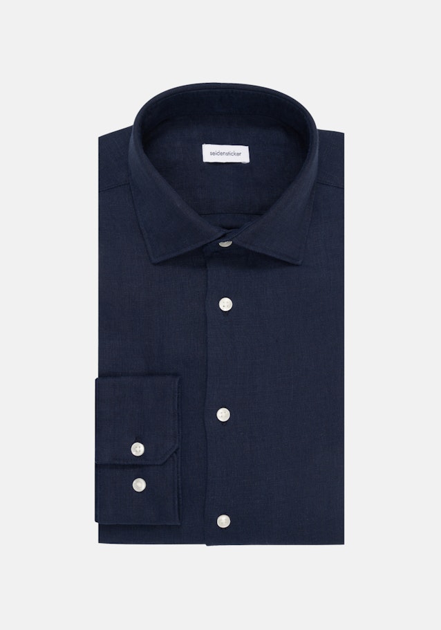 Slim Business Hemd Uni in Dunkelblau | Seidensticker Onlineshop