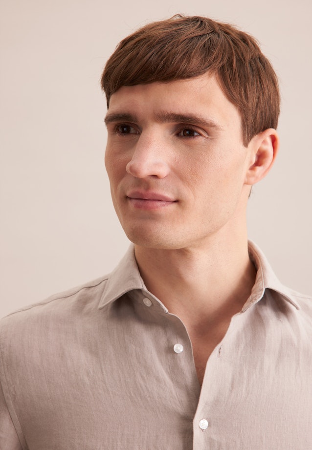 Slim Business Hemd Uni in Beige |  Seidensticker Onlineshop