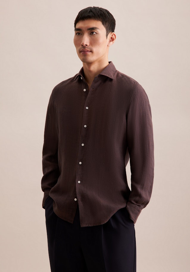 Slim Business Hemd Uni in Braun | Seidensticker Onlineshop