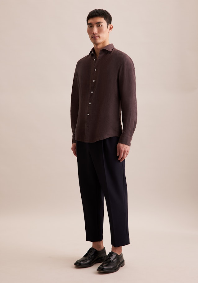 Slim Business Hemd Uni in Braun | Seidensticker Onlineshop