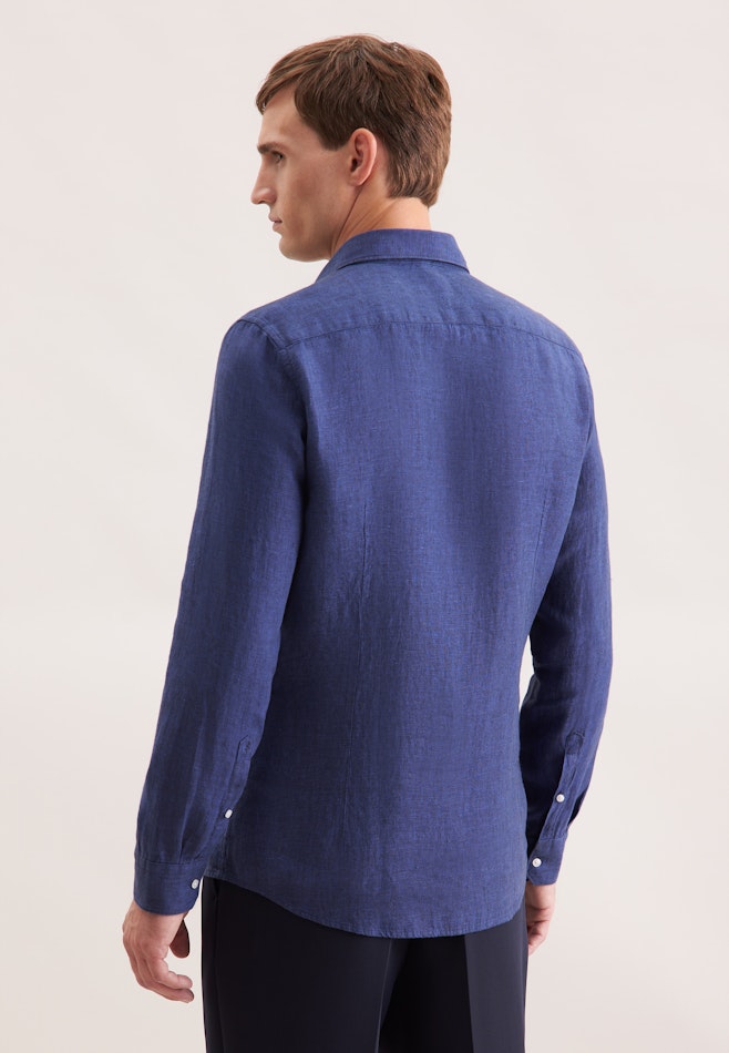 Slim Business Hemd Uni in Mittelblau | Seidensticker Onlineshop
