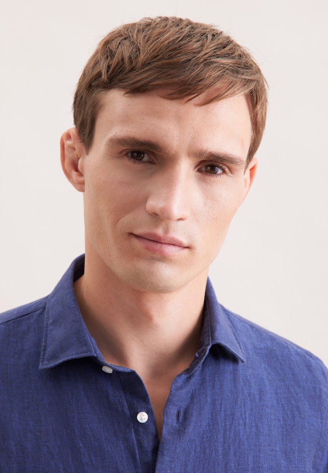 Slim Business Hemd Uni in Mittelblau |  Seidensticker Onlineshop