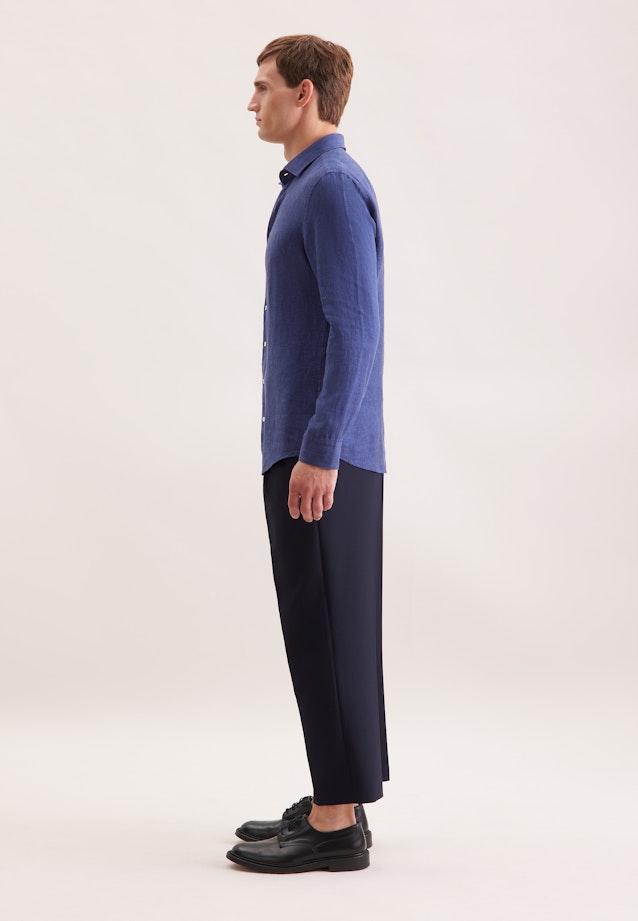 Slim Business Hemd Uni in Mittelblau |  Seidensticker Onlineshop