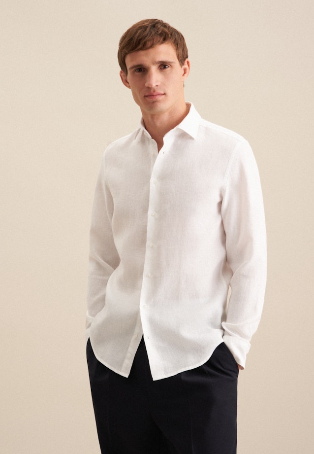 Slim Business Hemd Uni in Weiß |  Seidensticker Onlineshop