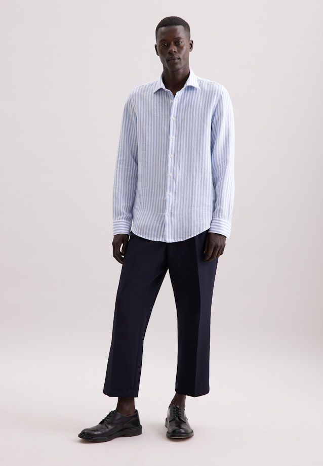 Slim Business Hemd Streifen in Hellblau |  Seidensticker Onlineshop