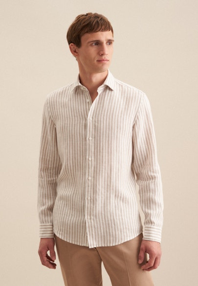 Slim Business shirt Stripe in Beige |  Seidensticker Onlineshop