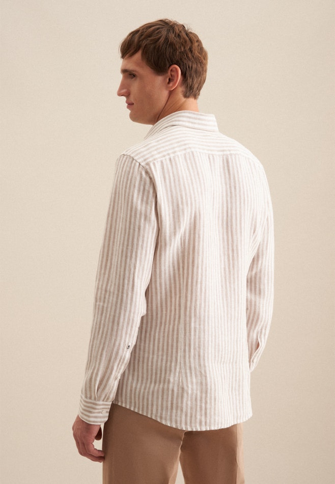 Slim Business Hemd Streifen in Beige | Seidensticker Onlineshop