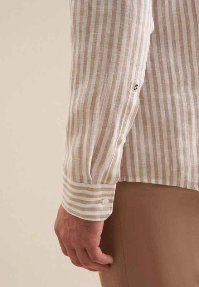Slim Business Hemd Streifen in Beige |  Seidensticker Onlineshop