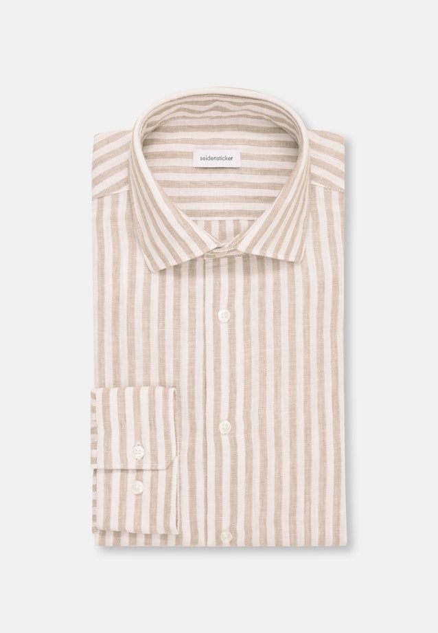 Slim Business Hemd Streifen in Beige |  Seidensticker Onlineshop