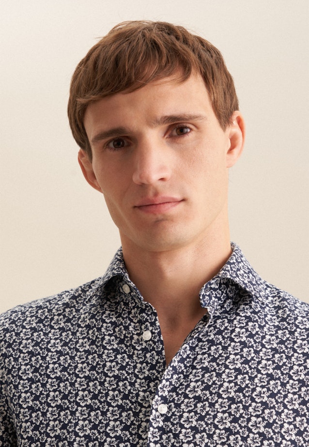Slim Business Hemd Floral in Dunkelblau |  Seidensticker Onlineshop