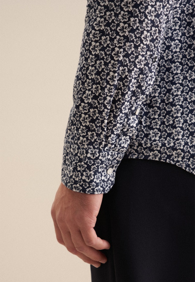Slim Chemise d'affaires Floral in Bleu Foncé |  Seidensticker Onlineshop