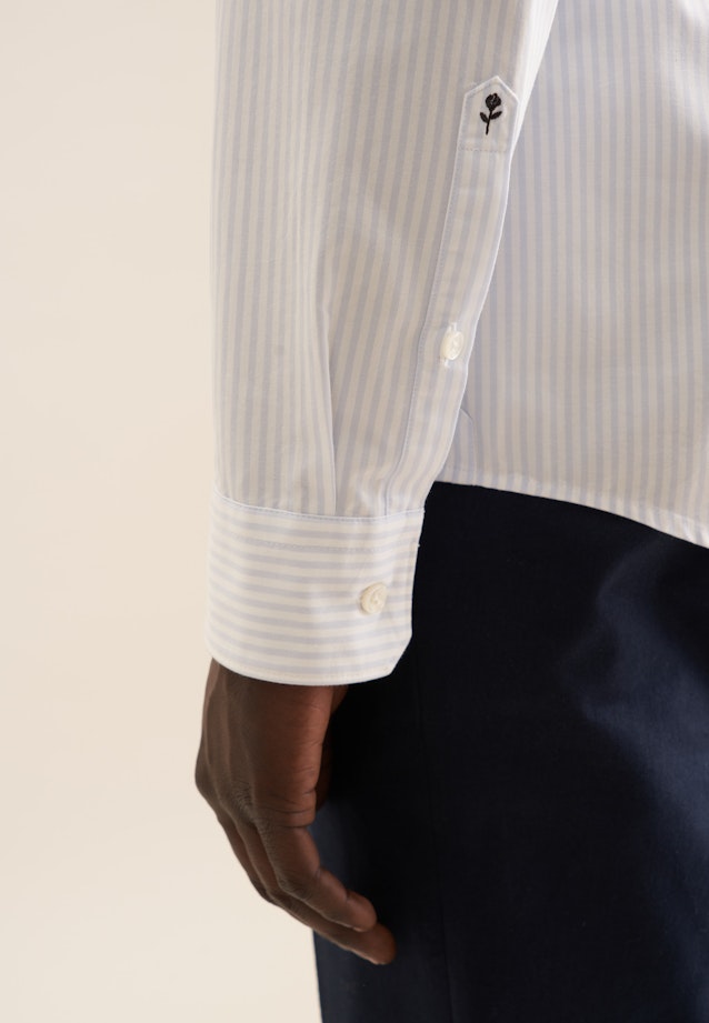Slim Casual Hemd Streifen in Hellblau |  Seidensticker Onlineshop